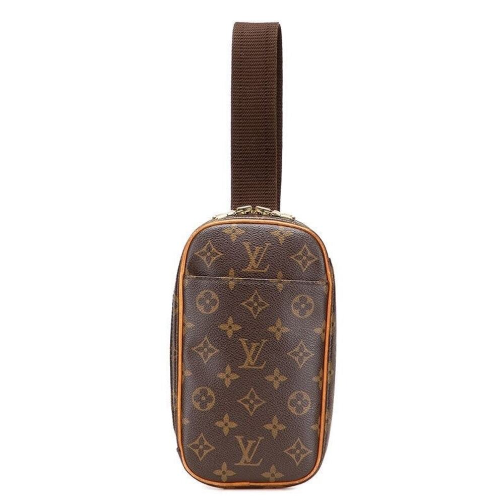 Louis Vuitton Monogram Pochette Gange Belt Bag Brown